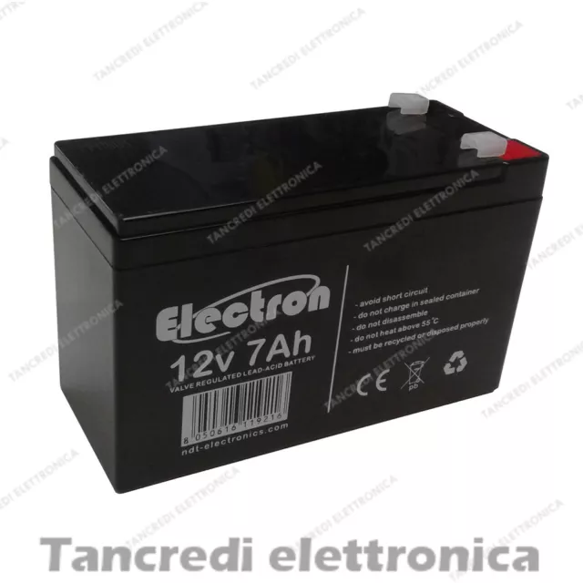 Batteria ermetica 12V 7Ah ricaricabile a piombo AGM ideale per UPS-Peg Perego HP