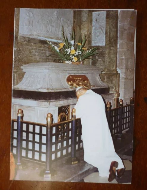 - CP double, Le Pape Jean-Paul II au tombeau de Ste Odile 11 Oct 1988 -  Alsace