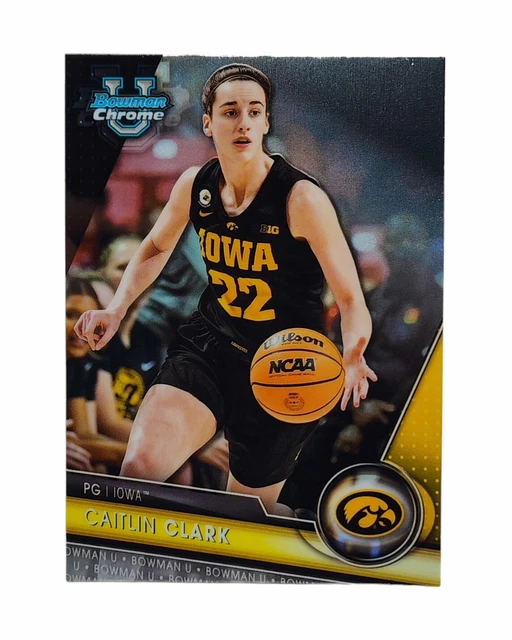 CAITLIN CLARK 2024 Bowman University Chrome Basketball 34 Iowa