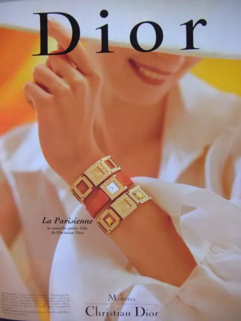 1996 Press Advertisement Christian Dior La Parisienne Watch - Advertising