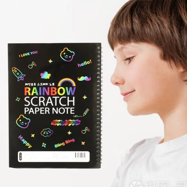 Kids Rainbow Scratch Art Paper DIY Toy for Drawing and Doodling Fun and Hot Z5