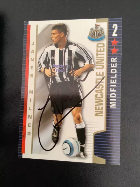 Signed James Milner Newcastle United Football Shoot Out Card