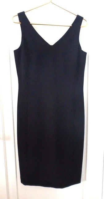 Jones New York 8 Medium Solid Black Sleeveless Sheath Stretch Dress Career Work