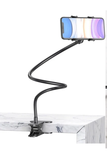 Flexible 360 Clip Mobile Cell Phone Holder Lazy Bed Desktop Bracket Mount Stand