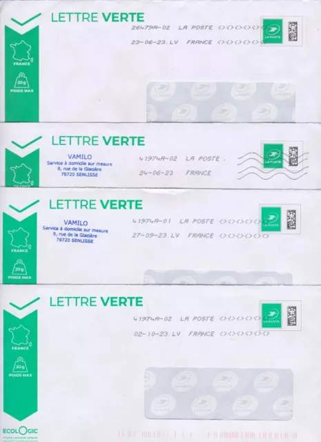 Prêt-à-Poster - Lettre Verte - 20g - Format DL - Enveloppes en lot de 10 :  : Fournitures de bureau