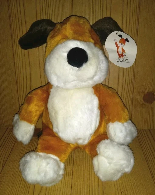 KIPPER THE DOG 1998 PRESTIGE   BEAN FILLED 14" Stuffed Animal PLUSH Rare VINTAGE