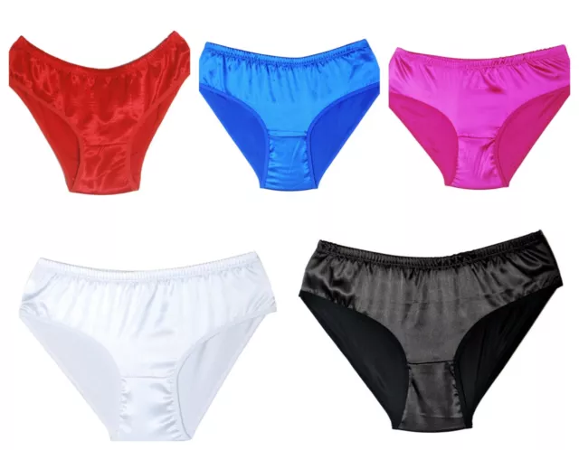 SATIN BRIEFS KNICKERS Panties Women's Brief Men's Underwear Pack 5