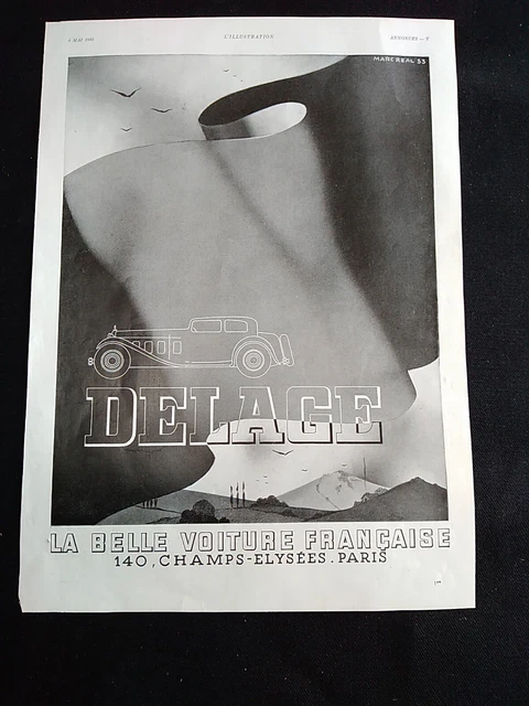 PUBLICITÉ DE PRESSE 1926 AUTOMOBILE DELAHAYE 10 CV LA PLUS SÛRE EN
