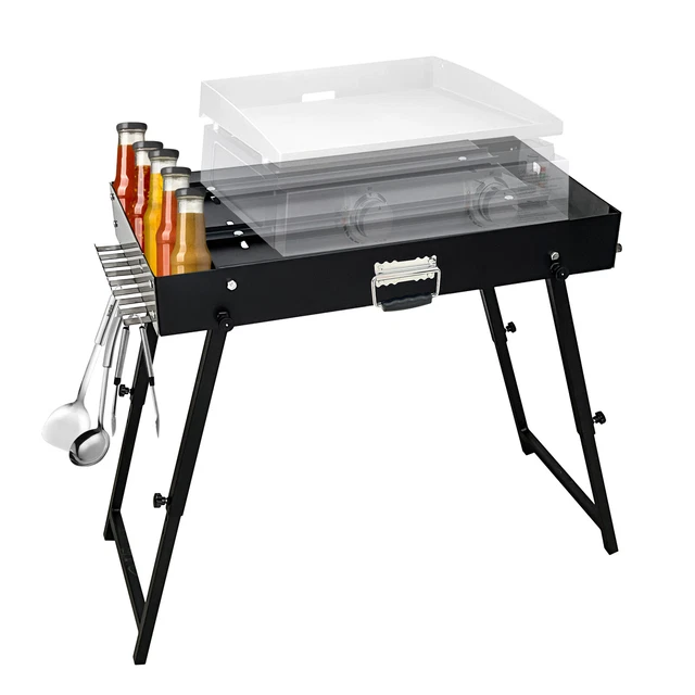 PORTABLE GRILL TABLE/FLAT Top Griddles Stand Fit Tabletop Blackstone
