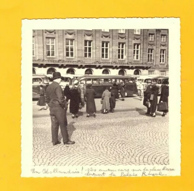 AMSTERDAM (PAYS-BAS) AUTOBUS au PALAIS ROYAL / PHOTOGRAPHIE en 1936