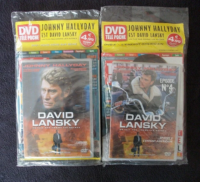 Lot Deux Tele Poche+Dvd Johnny Hallyday. David Lansky N° 1 Et 4 Neuf Scelle 2009