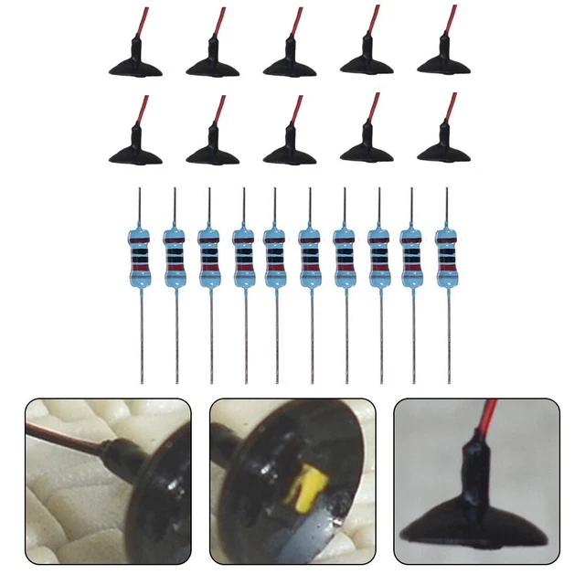 LOT 10 LAMPADAIRES DECORS HO H 13mm A LED 12V+R 510 JOUEF ROCO MARKLIN LIMA eBa