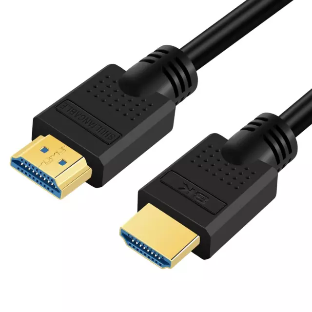 Câble HDMI 8K, Câble HDMI 2.1 Real Haute Vitesse 48Gbps 8K@60Hz 4K@120Hz,Support 2