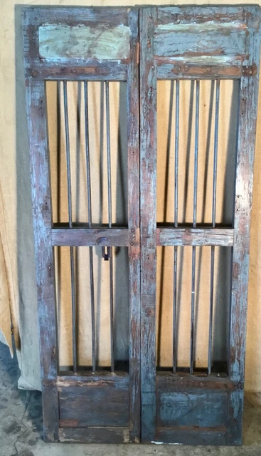 Antique Architectural Salvaged Wood & Iron Doors. Wine Cellar Doors