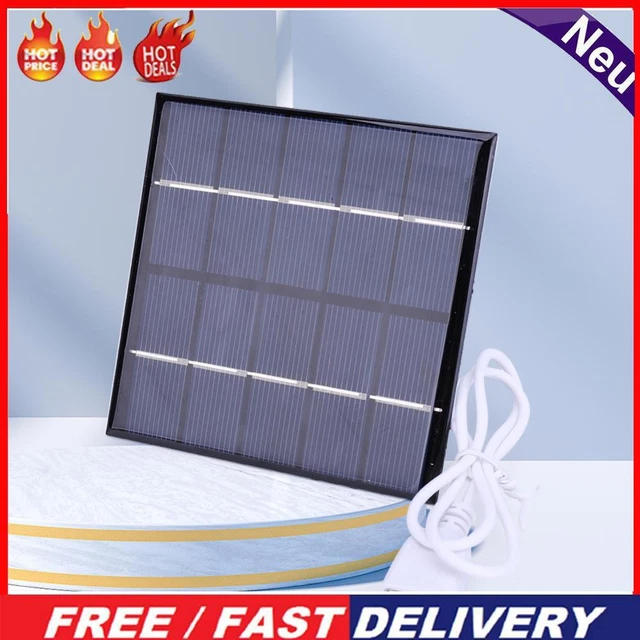 Panneau Solaire 5W 18V En Silicium Polycristallin - Chargeur Pour Batterie 12V, Compact Et Efficace !