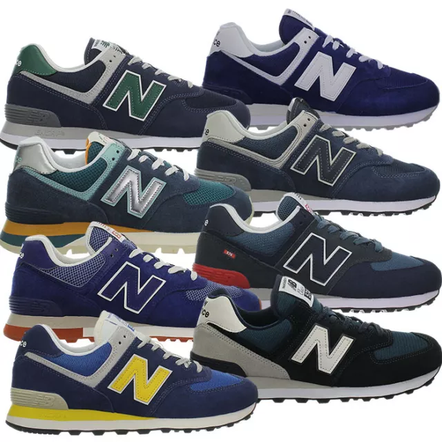 New Balance 574 Classic blau Herren Low-Top Wildleder Sneaker Freizeitschuhe NEU