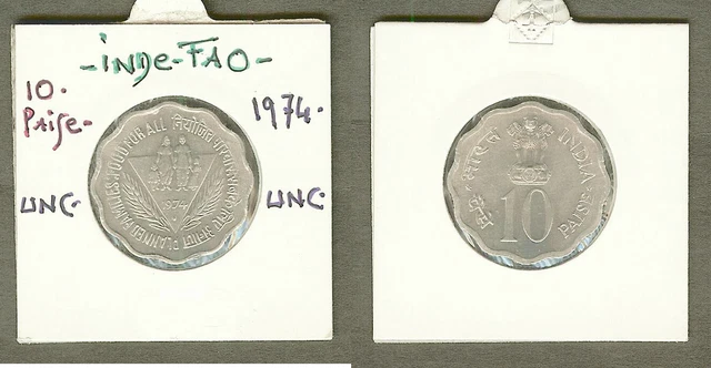 Inde  10 Paise 1974 Fao
