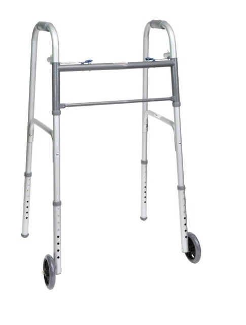 Roscoe Medical WKSAN2B 350 lb 2 Button without Wheels Walker, Steel Adult -