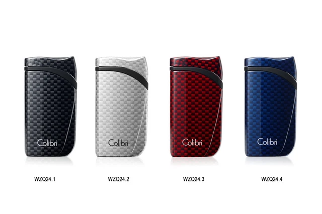 Lighter Feuerzeug Accendino Colibri Falcon Carbon 1 Fiamma Jet Flame Wzq24