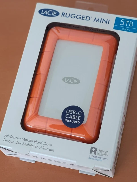 LaCie 5TB Rugged Mini USB 3.0 External Hard Drive- Brand New Sealed! LaCie 5TB Rugged Mini USB 3.0 External Hard Drive- Brand New Sealed!