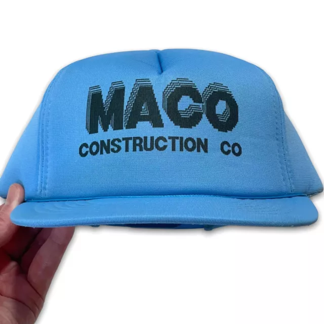 VINTAGE SNAPBACK TRUCKER Hat MACO Construction Co Full Foam Cap from ...
