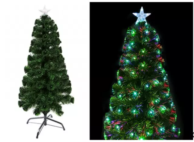 5ft 150cm 1.5m Pre Lit Fibre Optic Artificial Christmas Tree 175 Tips with Star