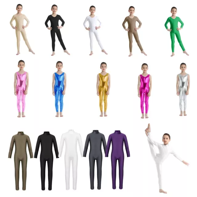 Tuta intera lunghezza intera balletto metallico danza body
