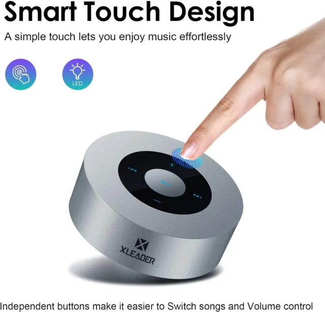 Xleader [Smart Touch Bluetooth Speaker SoundAngel A8 (3rd Gen) Auto Pairing Tiny