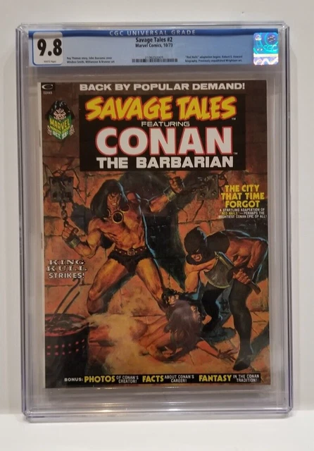 Savage Tales #2 (Marvel, 1973) CGC NM/MT 9.8 White pages - John Buscema Cover