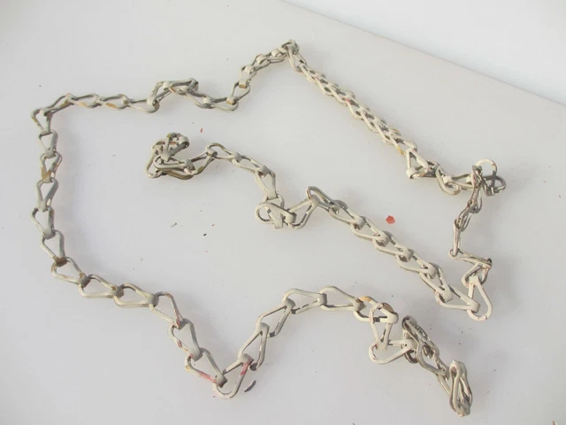 Vintage Brass Lighting Chain Hanger Loop Chandelier Light Old Antique 75"