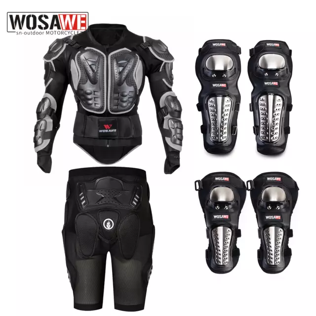 WOSAWE Motorrad Protektorenjacke MTB Shorts ATV Brustpanzer Ellenbogenschoner