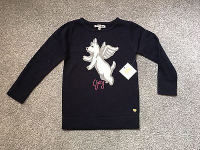 JUICY COUTURE GIRLS NAVY ANGEL DOG THIN JUMPER  Size 5 YEARS **L@@K**BNWT