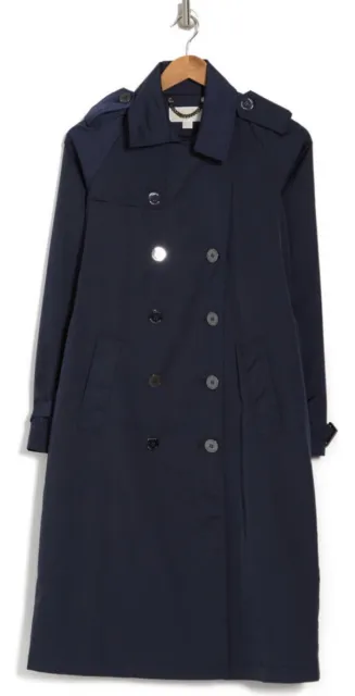 Michael Kors Double-Breasted Belted Rain Trench Coat - Women's Size Small