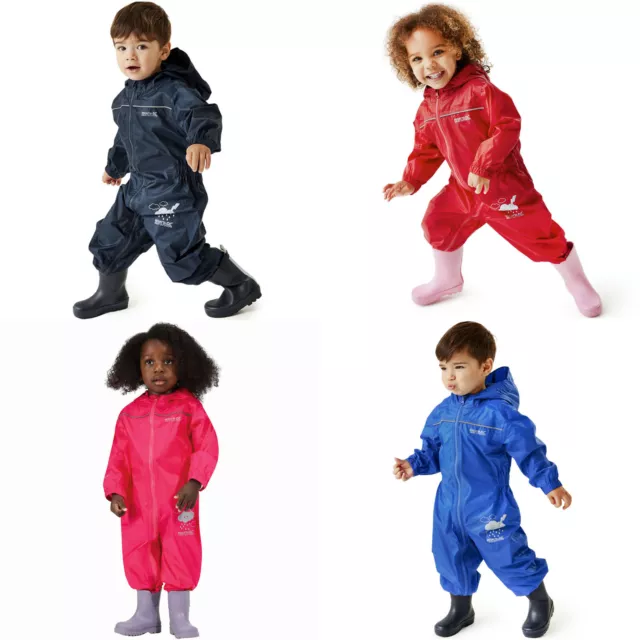 Regatta Unisex Kids Puddle IV Outdoor Waterproof Breathable Puddle Suit
