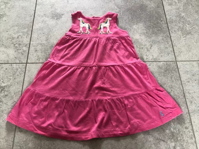 Joules 2 Years Girls Pink Unicorn Dress