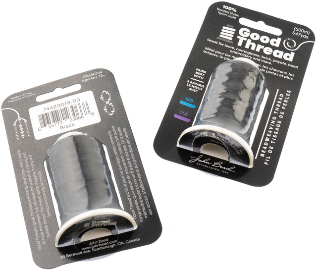 3 PACK JOHN Bead Good Thread 500m SpoolBlack 7442BLK £30.89 PicClick UK