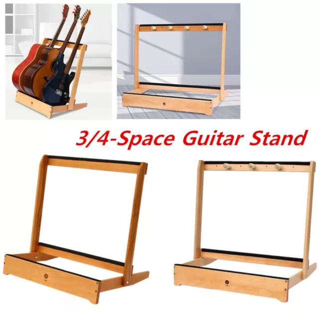 Fits 3/4 Guitars Guitar Rack Stand Padded Foam Stylish Guitar Display Storage