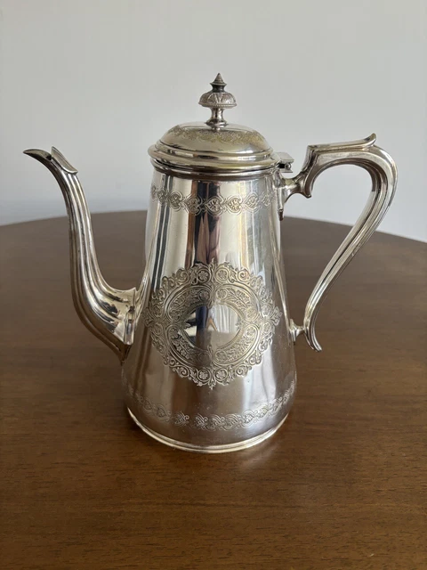 Antique Victorian Silver-Plated Coffee Pot