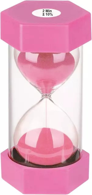 2 Minute Sand Timer Hourglass SuLiao: Colorful Sand Watch, Lager Pink Sand Clock