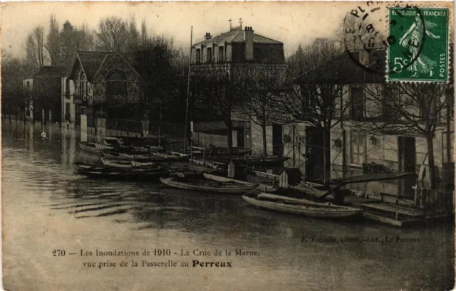 CPA Les Flundations de 1910 - La Crue de la Marne view taken from the Pass (390276)