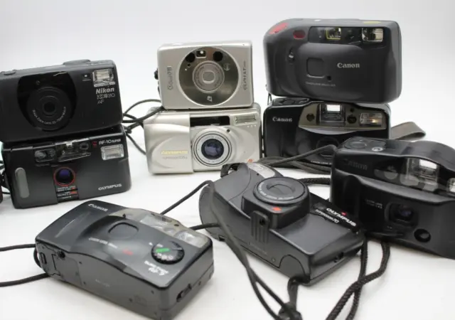 F x9 Vintage Point & Shoot Cameras Inc. Olympus Superzoom, Canon ELPH etc