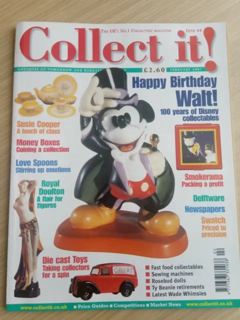 COLLECT IT! Mag Magazine Issue 44, Feb 2001 - Susie Cooper Disney Royal Doulton