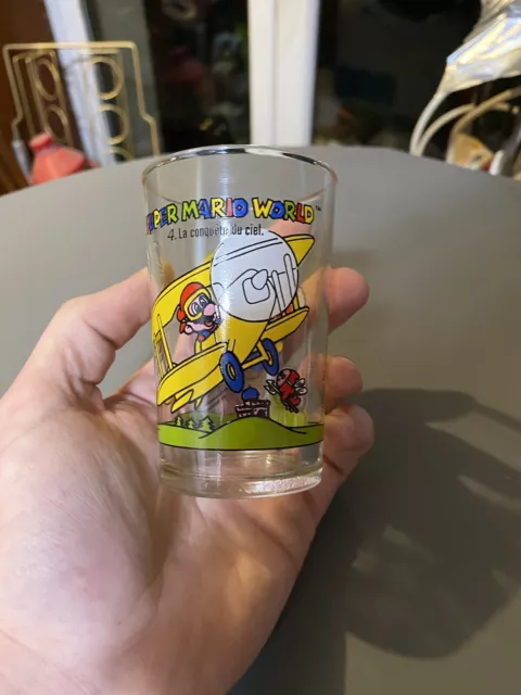 Verre moutarde Amora super Mario world nintendo 1993 la conquête du ciel vintage