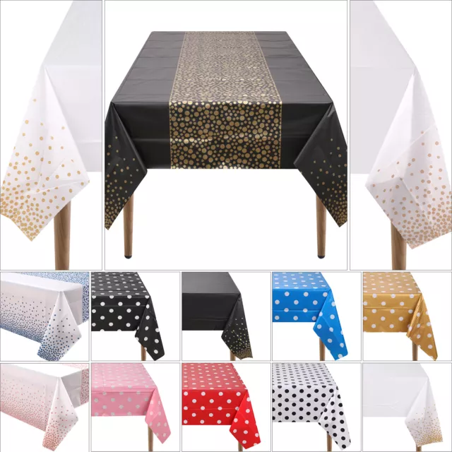 Rectangle Table Cover Cloth PVC Plastic Tablecloth Disposable Wipe Clean Party