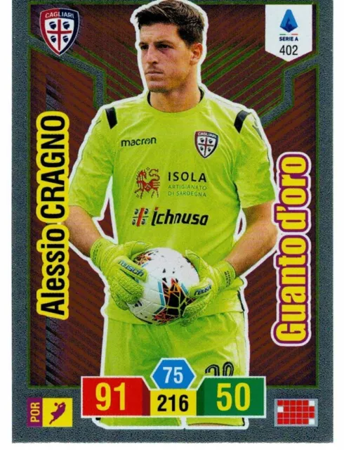 Panini Adrenalyn XL Fußballer 2019-2020 Card N.402 Cragno (Glove D'Oro )