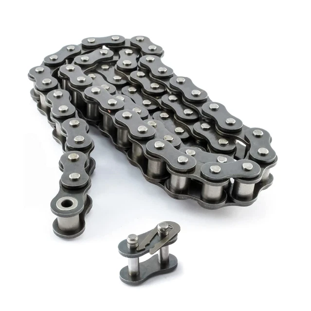 #40 Roller Chain - 5 Feet + Free Connecting Link - Carbon Steel Chains for Bycic