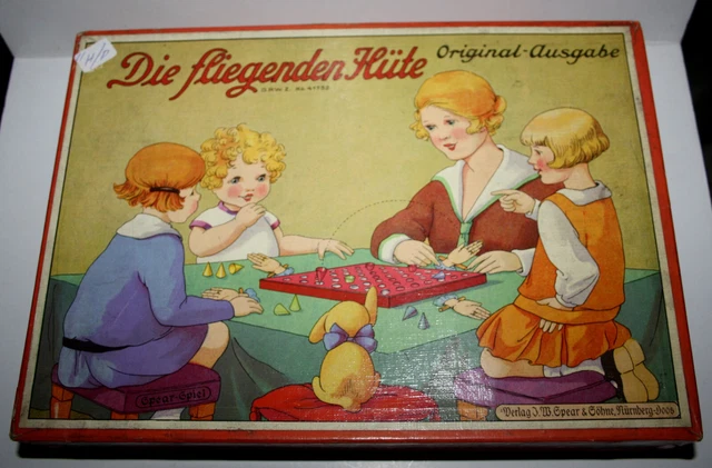 Antik Gesellschaftspiel Die Fligenden Hüte Original Ausgage
