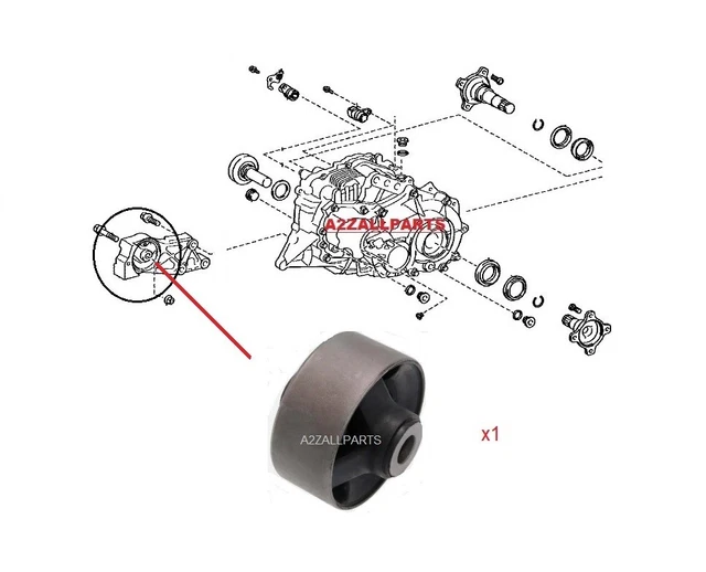 ImportJap Rear Differential Mount For Toyota Estima Hybrid 2006 – With Bush, 2-Year Warranty, Made In Japan