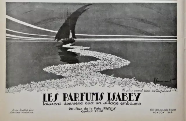 1926 LES PARFUMS ISABEY PRESS ADVERTISEMENT the greatest luxury in perfumery