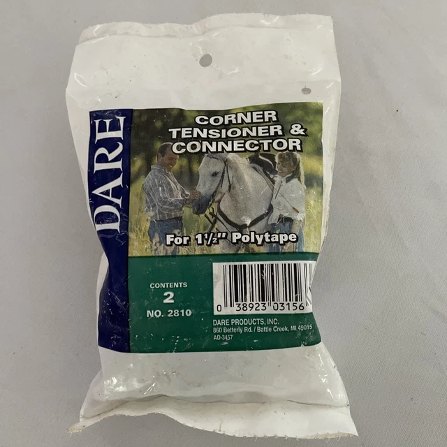 Dare Electric Fence Corner Tensioner & Connector For 1.5" Polytape 2810 2 Pack